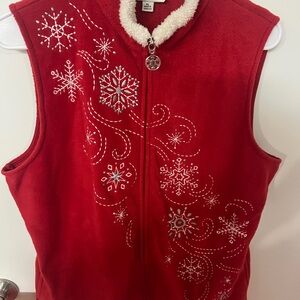 Breckenridge Red Vest with Snowflake Design